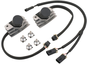 ACCEL STEAHLT SUPERCOIL ZÜNSPULEN MIT ZYLINDERKOPF-COVER SILBER FAT BOB UND ALLE TWIN CAM AB 08
