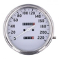 Preview: FL speedometer, '36-40 face', White. 1:1 KMH