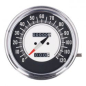 Preview: FL speedometer, '68-72 face', black/silver. 2:1 MPH