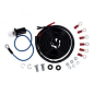 Preview: FL speedo/tachometer, '73-84 face', black. 2:1 KMH