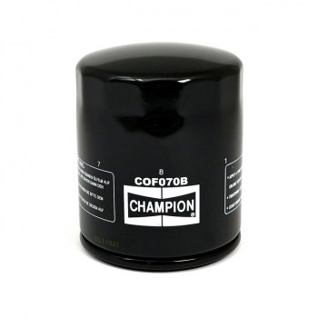 Champion-Ölfilter mit Wechselfilter. Schwarz