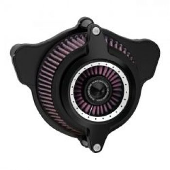 RSD BLUNT Schwarz mit Chrom Ring Luftfilter 04-17 Dyna
