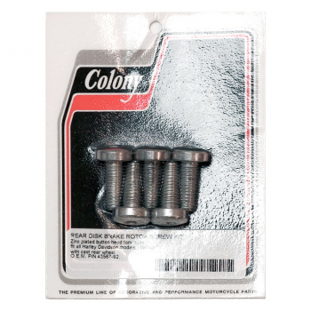 Colony, Satz Bremsscheibenschrauben vorne/hinten. Torx-Kopf mit Knopf