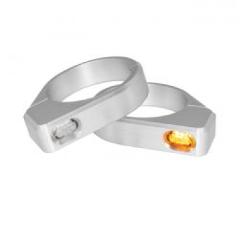 *4 TAGE EXTRA TRANSITZEIT* HeinzBikes, ZC-Line Micro LED Gabelblinker Set. Silber