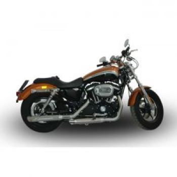 V Performance, 80 mm Slash Cut Slip-On-Schalldämpfer. Verchromt 14-20 XL Sportster