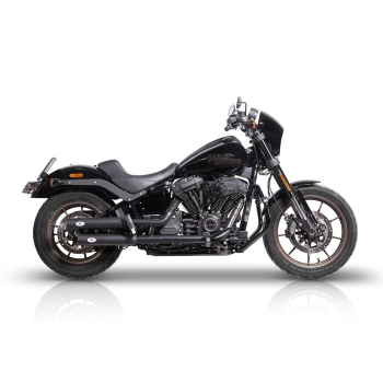 Preview: V Performance, „Double Ring“ Slip-On-Auspuffanlage. Schwarz 22-24 FXBBS Softail Street Bob, 22-24 FXLRS Softail Lowrider S, 22-24 Softail FXLRST Low Rider ST
