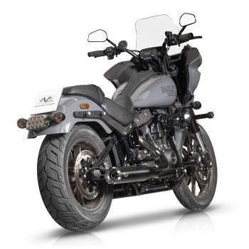 V Performance, „Revolver” Slip-On-Auspuffanlage. Schwarz  22-24 FXBBS Softail Street Bob, 22-24 FXLRS Softail Lowrider S, 22-24 Softail FXLRST Low Rider ST