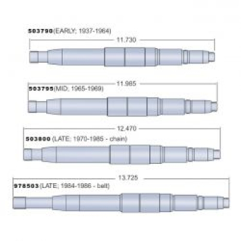 Andrews, 4-speed transmission mainshaft