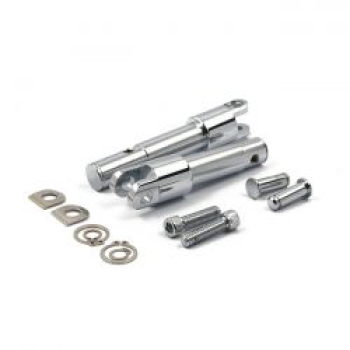 Foot peg conversion bracket kit. std length. Chrome
