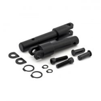 Foot peg conversion bracket kit. std length. Black