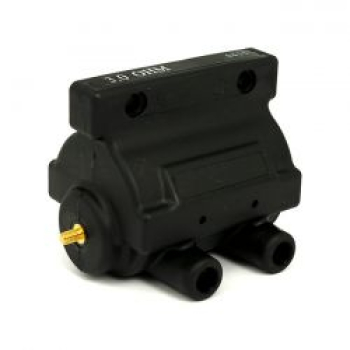 Early OEM style coil for evo. 12v, 3 ohm. Black