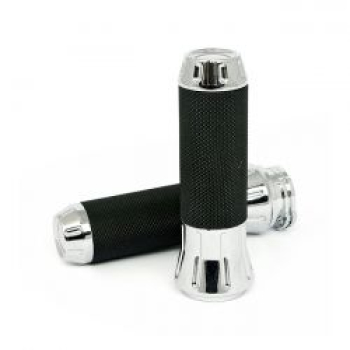 Cobra, billet aluminum grips. Chrome