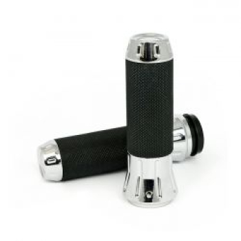Cobra, billet aluminum grips. Chrome