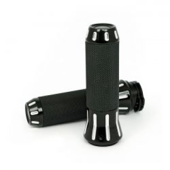 Cobra, billet aluminum grips. CC Black