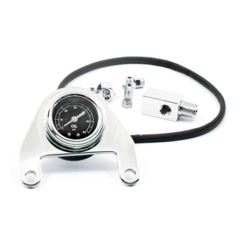 Öldruckmesser-Kit Rocker Box, 0-60 PSI. Chrom
