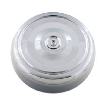 Air cleaner cover, Bobber style. 7" diameter. Chrome