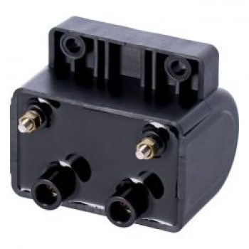 Späte Zündspule im OEM-Stil. 12 V, 4 Ohm. Schwarz.