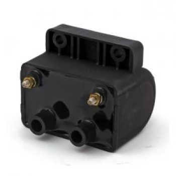 OEM style ignition coil. 12v, 3 ohm. Black