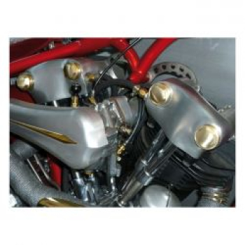 K-Tech, Knuckle Rocker-Muttern. Gerippt, satiniertes Messing