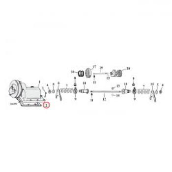 Cometic, gasket transmission top cover. Fiber Single