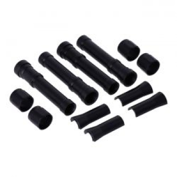 Dippert, Panhead Aluminium-Stoßstangenabdeckungssatz. Schwarz 4er Pack