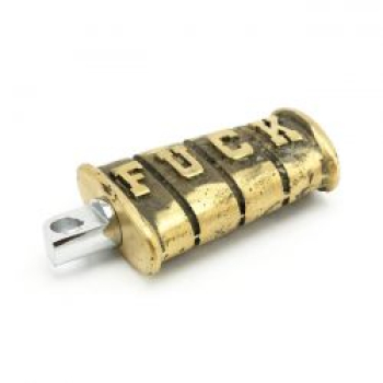 Preview: Wannabe Choppers, kicker pedal 'Fuck'. Cast brass
