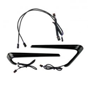 Custom Dynamics, LED-Satteltaschenbeleuchtung. Rauchfarben