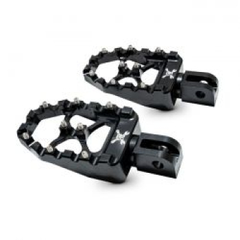 Kräftige MX Evolution Beifahrer-Fußrasten. Schwarz