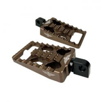 *4 DAYS EXTRA TRANSIT TIME* HeinzBikes, MX driver footpegs V1. Bronze