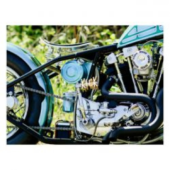 Preview: Paughco, 'Old STF' brass kick pedal. Clear