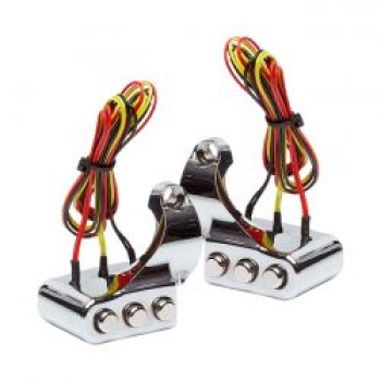 Vity's Design 3 button switch housing left, chrome