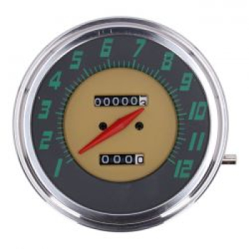FL speedometer, '48-61 face', green. 2:1 MPH