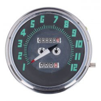 FL speedometer, '48-61 face', green. 1:1 MPH