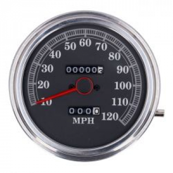 FL speedometer, '85-up face', black. 2:1 MPH