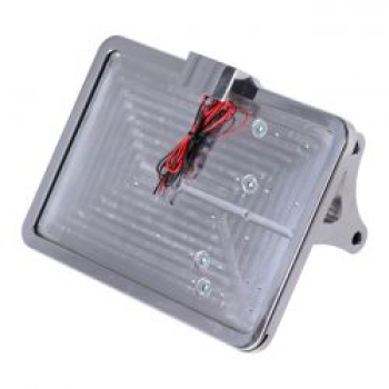 CPV, 'slide-in' license plate bracket. Side mount, polished