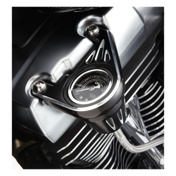 Arlen Ness, Öldruckanzeige-Kit. Deep Cut, schwarz 99-17 Twin Cam