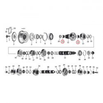 JIMS needle bearing, mainshaft 5th gear