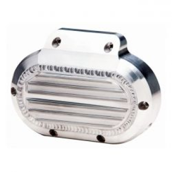 JIMS, handcrafted billet transmission end cover. Anodized