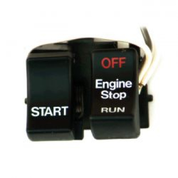 Run/Off/Start, Lenker-Schaltergarnitur. Schwarz.