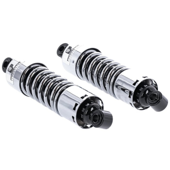 Preview: PS, 412 series shock set. 12". STD Duty. Chrome 73-86 FL