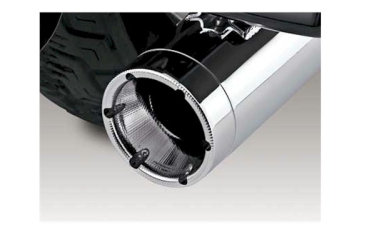 V&H Monster Round End Cap Chrome