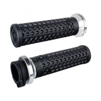 ODI, V-twin Lock-on Griffe Vans Signatur, Kabel. silber