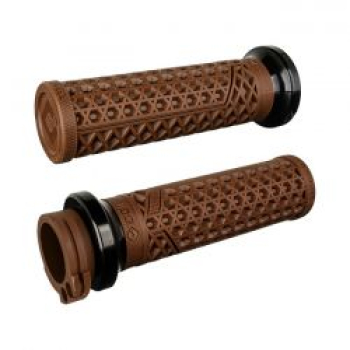 ODI, V-twin Lock-on Griffe Vans Signatur, Kabel. braun