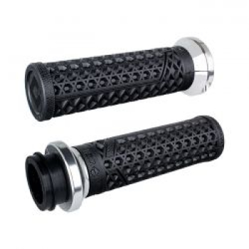 ODI, V-twin Lock-on Griffe Vans Signature, schwarz/silber