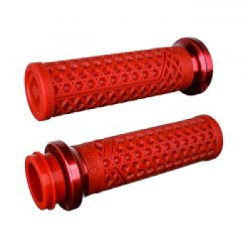 ODI, V-twin Lock-on Griffe Vans Signatur, tbw. dunkelrot/rot