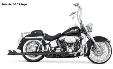 2-2 AUSPUFFANLAGE THRUE DUAL FISHTAIL FÜR SOFTAIL MIT EG ABE