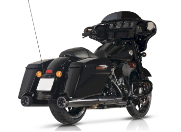 Preview: AUSPUFFTOPFSATZ REVOLVER BLACK / CHROM FÜR TOURING MODELLE AB BJ 2021 EURO 5