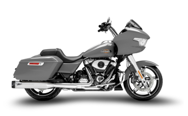 Preview: SLIP ON TÖPFE "HURRICANE" BLACK / SS STEEL FÜR M8 TOURING ROAD GLIDE Bj  21-24
