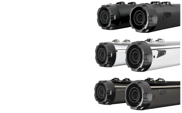 Preview: SLIP ON TÖPFE "HURRICANE" BLACK / SS STEEL FÜR M8 TOURING ROAD GLIDE Bj  21-24