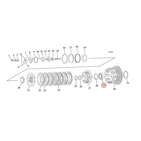 Ball bearing, clutch hub